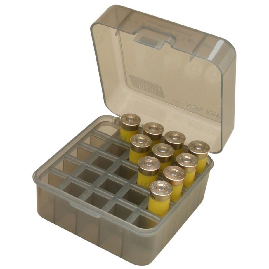 Mtm Shotshell Box 25 Rd Flip-top 12/20 Gauge Smoke
