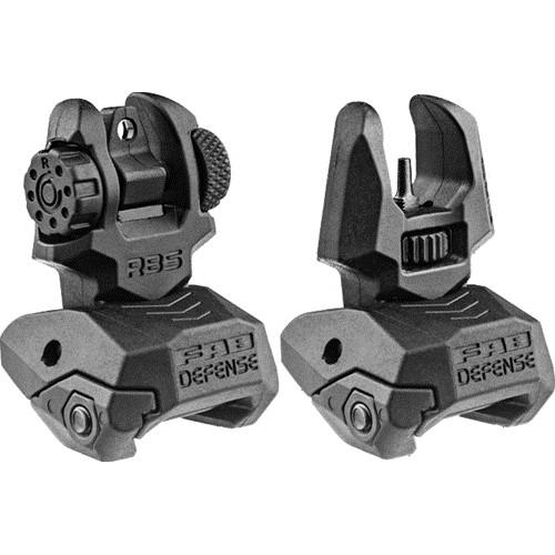 Fab Defense Front & Rear Back-up Sight Set Black