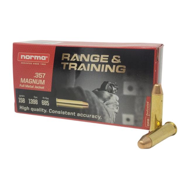 Norma .357 Magnum 158GR Fmj 50 Rounds Ammo