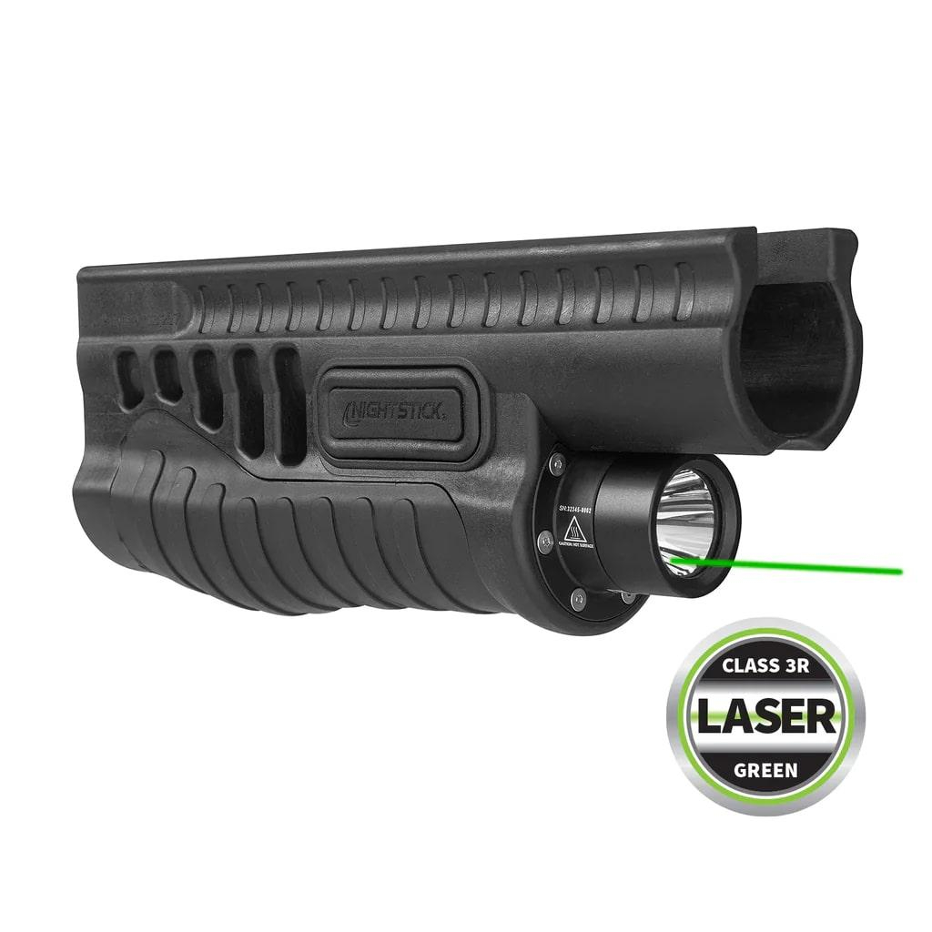 Nightstick SFL-11GL Shotgun Forend Light With Green Laser - Black