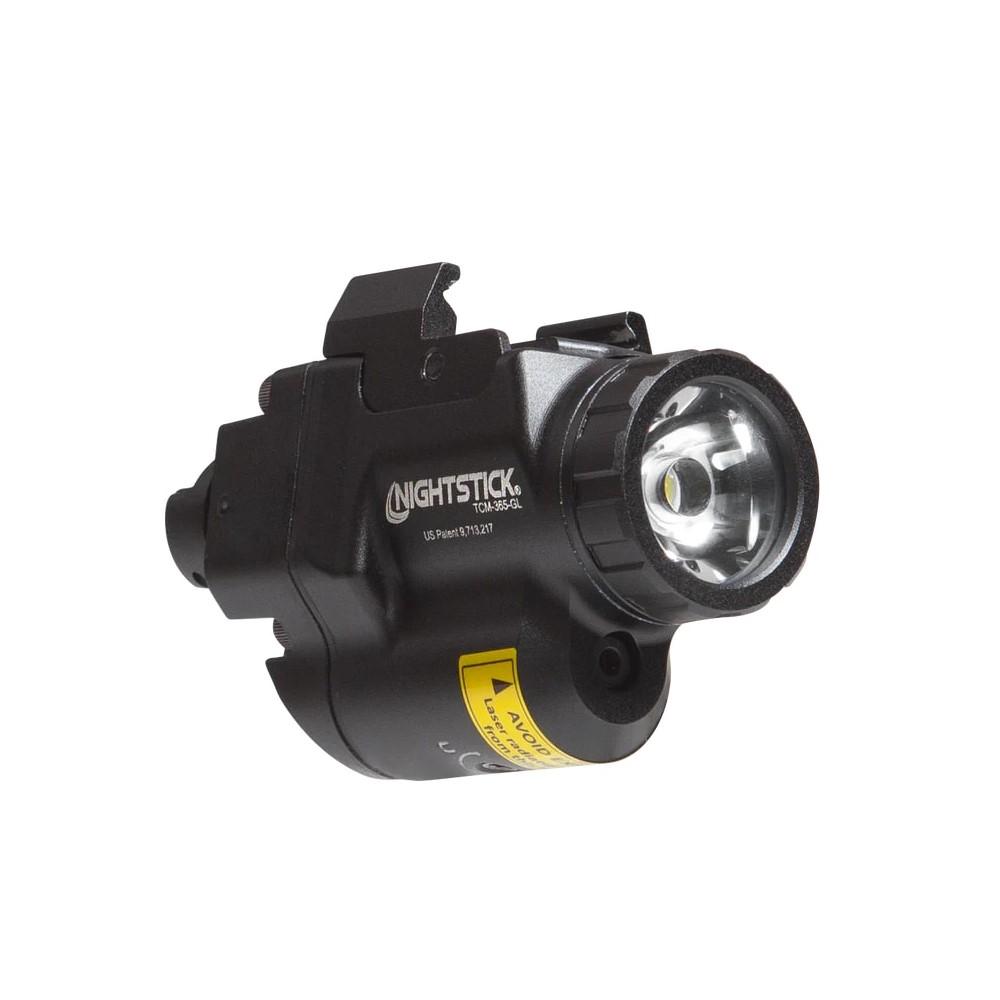 Nightstick Subcompact Handgun Light With Green Laser - Black
