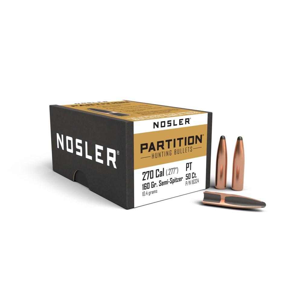Nosler Partition Bullets .270 Cal. 160 Gr. Spitzer Point 50 Pk.