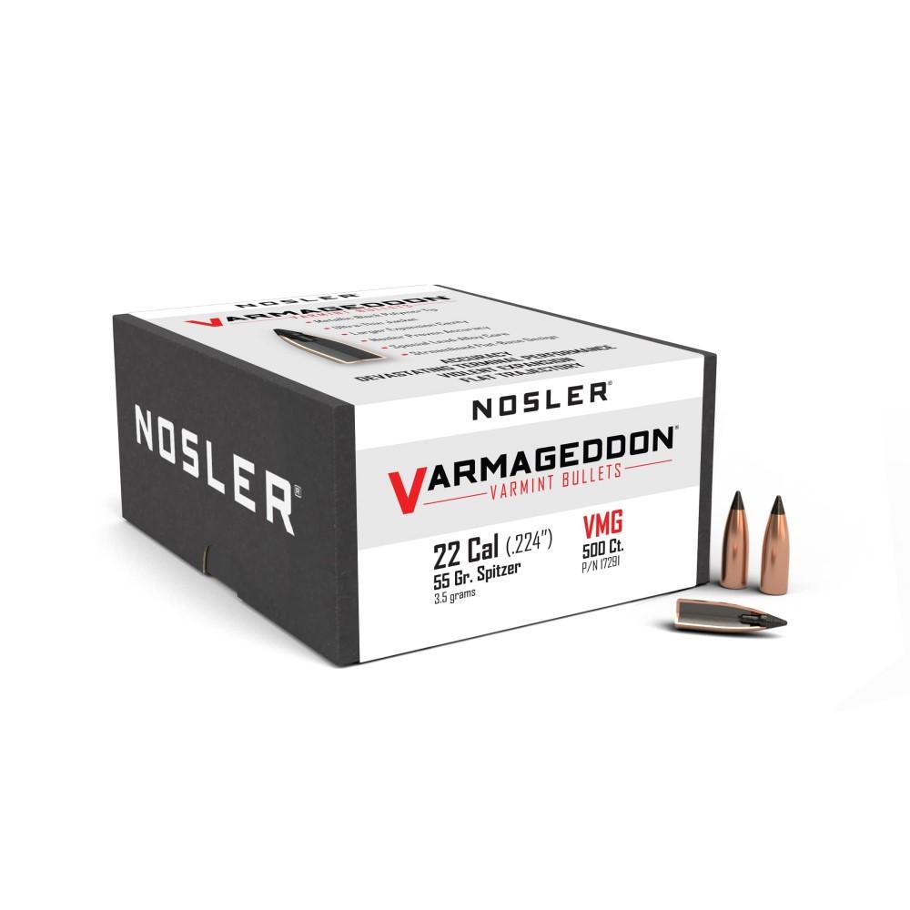 Nosler 22 Cal .224 55GR Varmageddon Tipped 500CT