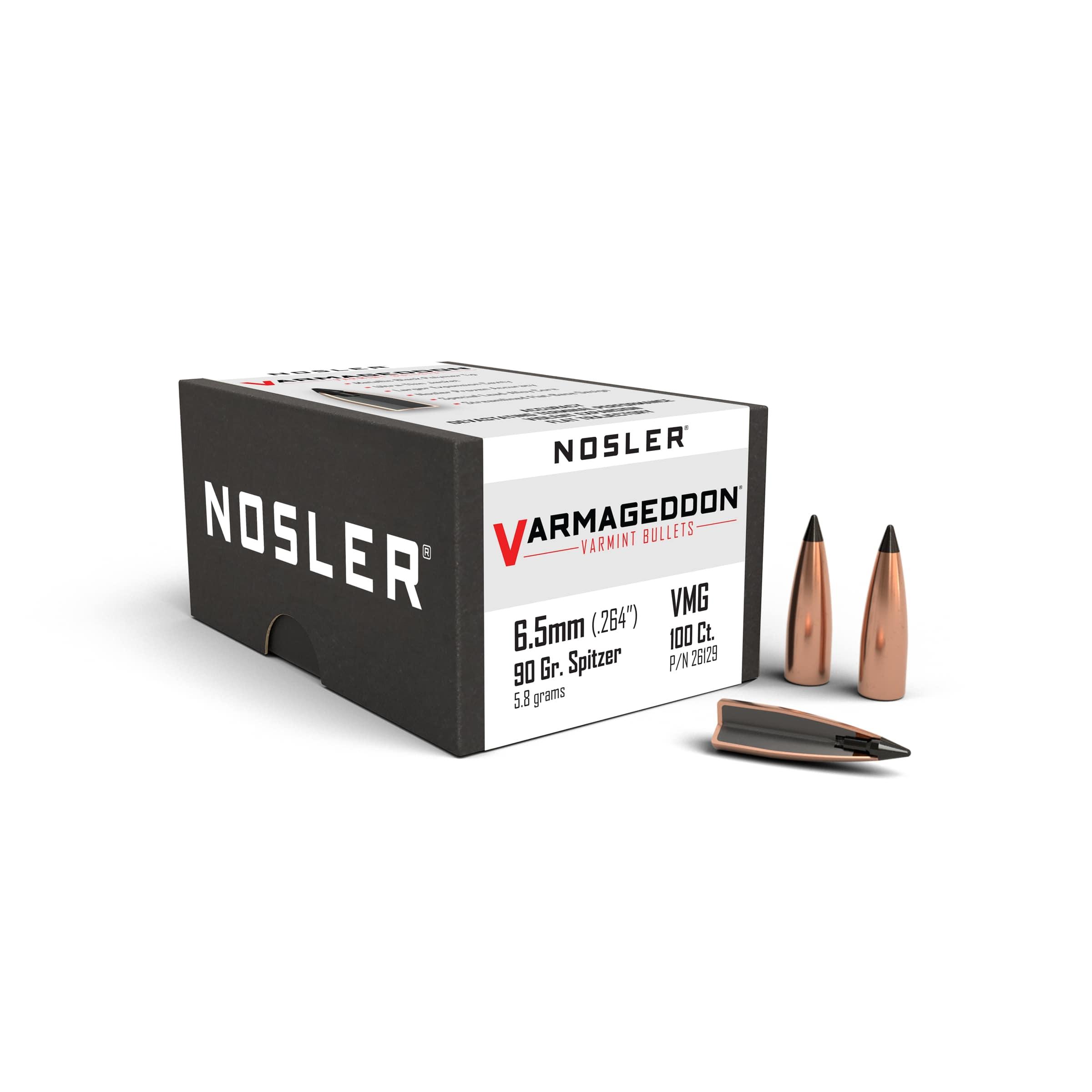 Nosler Varmageddon 6.5MM 90GR Hollow Point 100 Ct