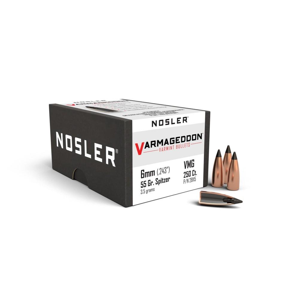 Nosler Varmageddon 6MM 55GR Bullets 250C