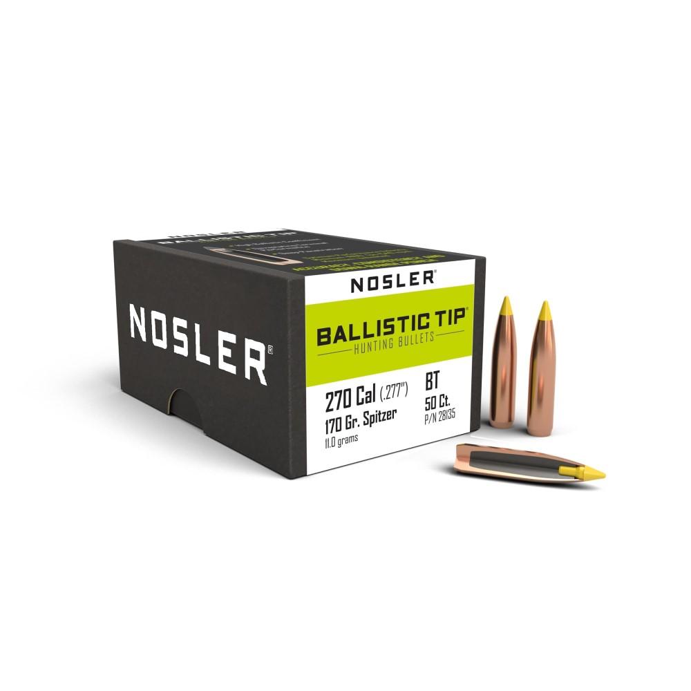 Nosler Ballistic Tip .270 Cal 170 Gr Spitzer Point 50 Count