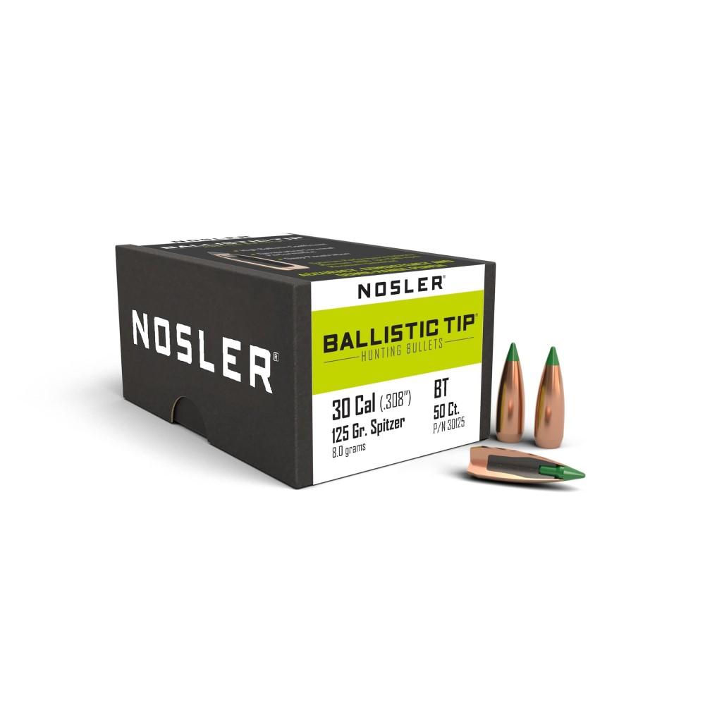 Nosler Ballistic Tip Hunting Bullets .30 Cal 125 Gr 50 Pk