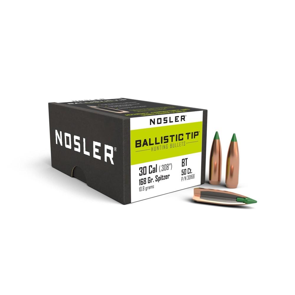 Nosler Ballistic Tip Hunting Bullets .30 Cal 168 Gr 50 Pack