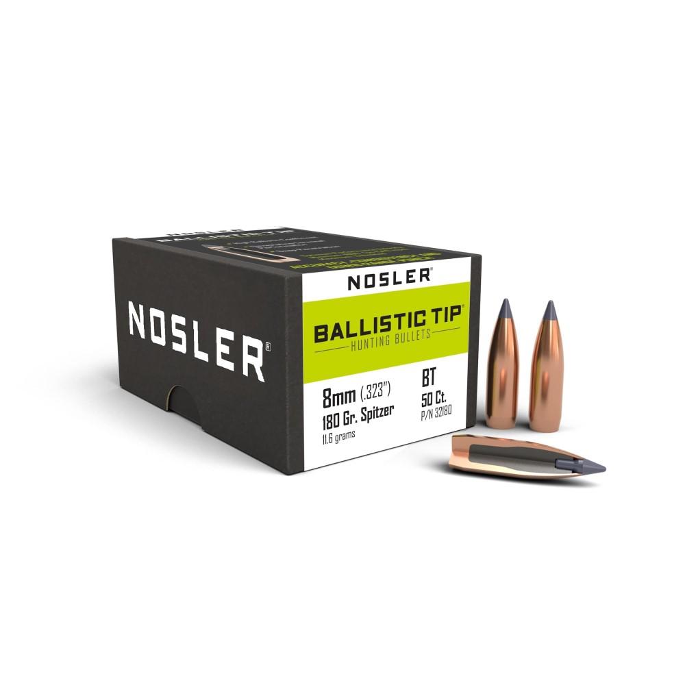 Nosler Bullets 8MM .323 180GR Ballistic Tip 50CT