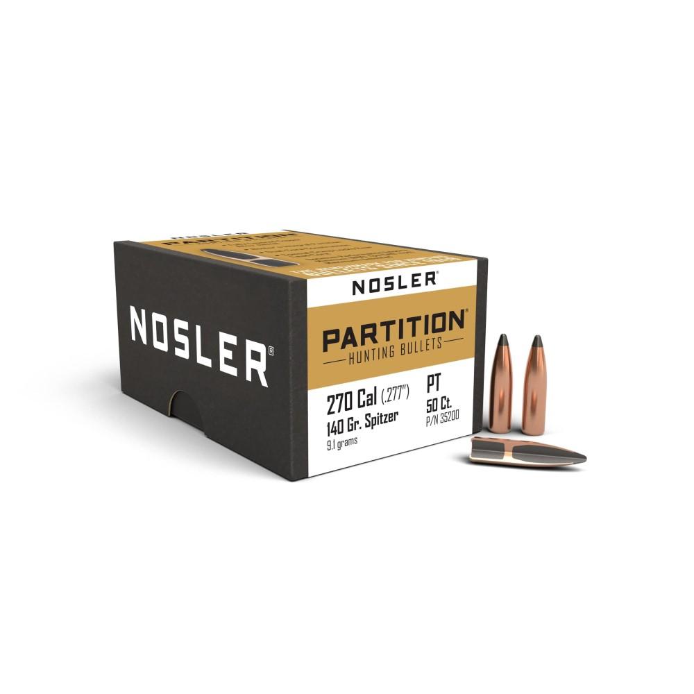 Nosler Partition Bullets .270 Cal 140 Gr 50 Pk