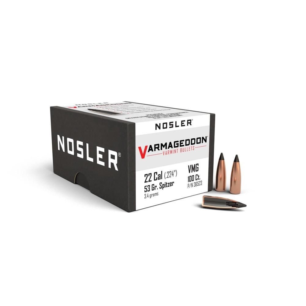 Nosler Varmageddon .224 Cal. 53 Gr. Fb Tipped 100 Ct