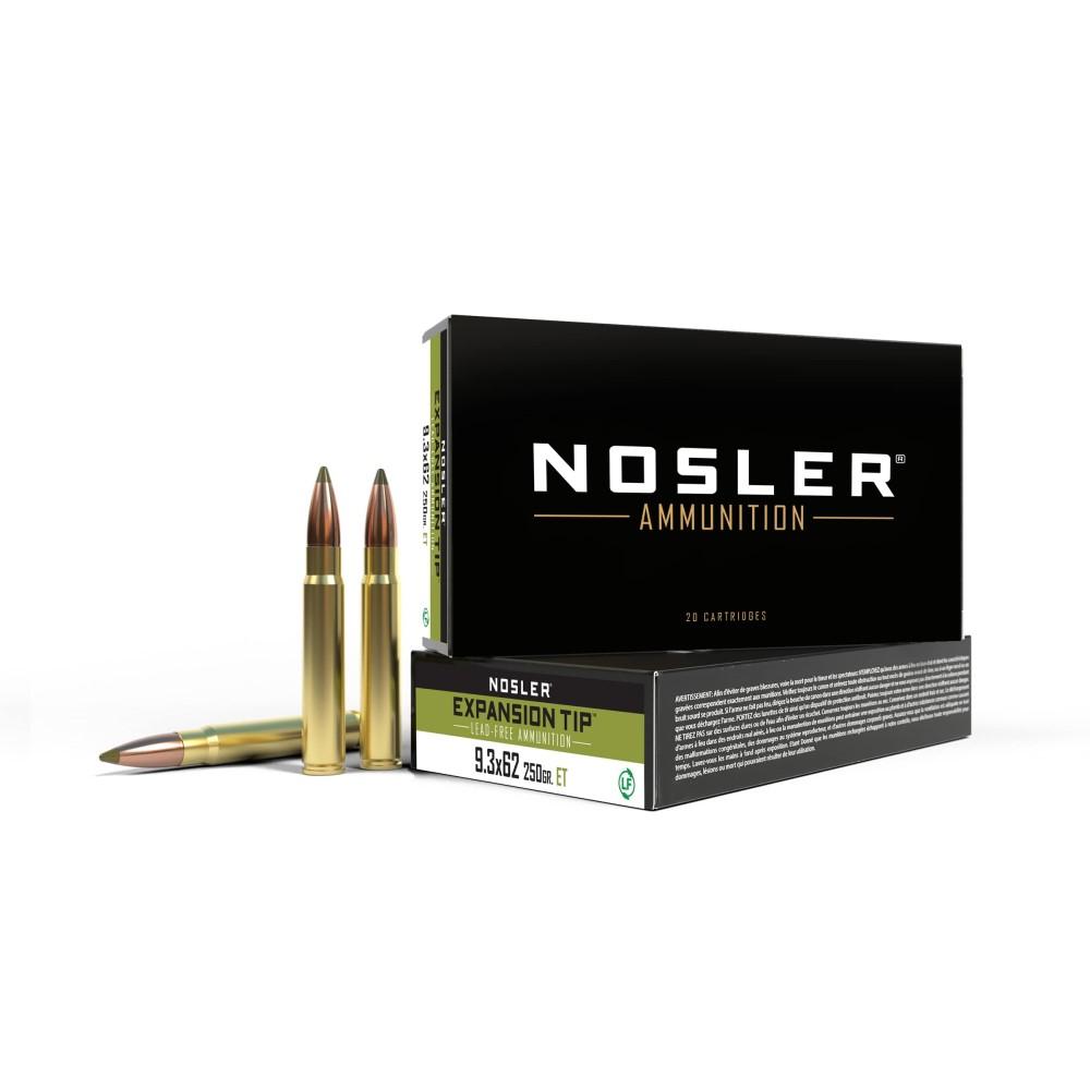 Nosler 9.3X62 250GR E-tip Ammo 20 Ct.