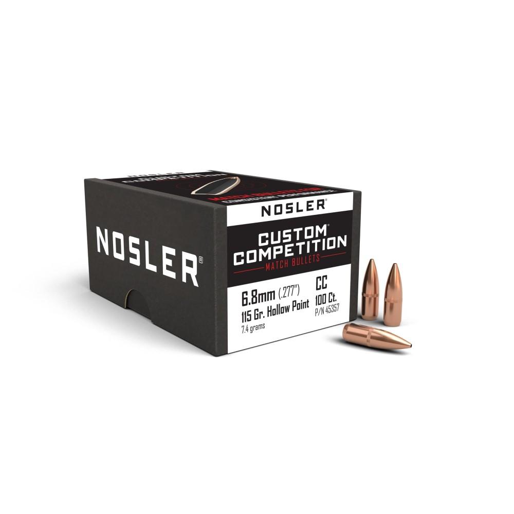 Nosler Custom Competition 6.8MM 115GR Hpbt 100CT