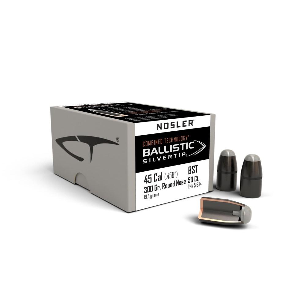 Nosler 45-70 Govt 300GR Ballistic Silver Tip Bullets 50