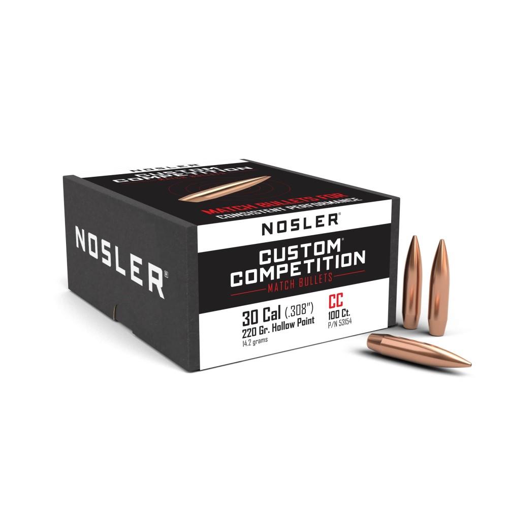 Nosler Custom Competition 30CAL 220GR Otm Bullets 100CT