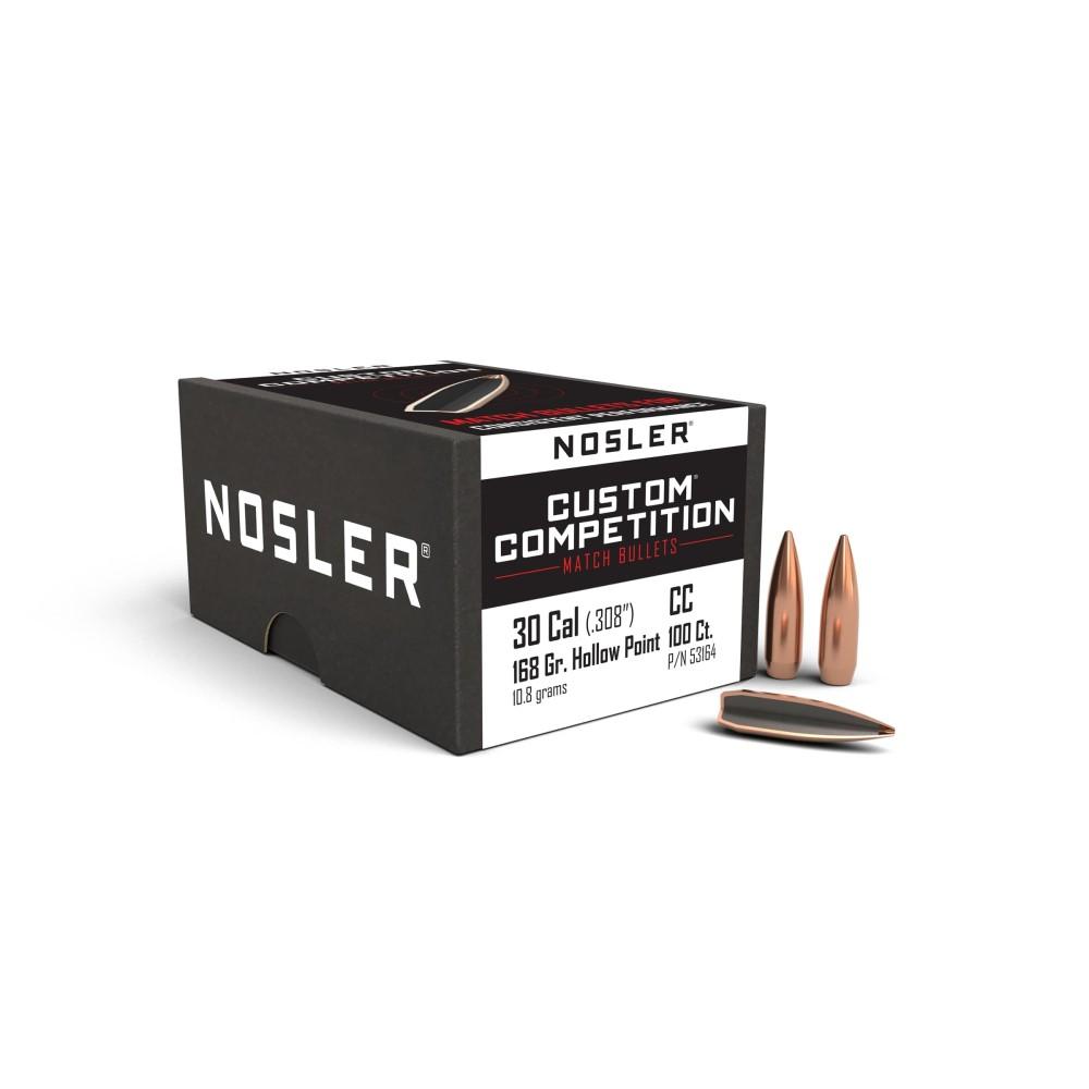 Nosler Custom Competition 30 Cal .308 168GR Hpbt 100CT