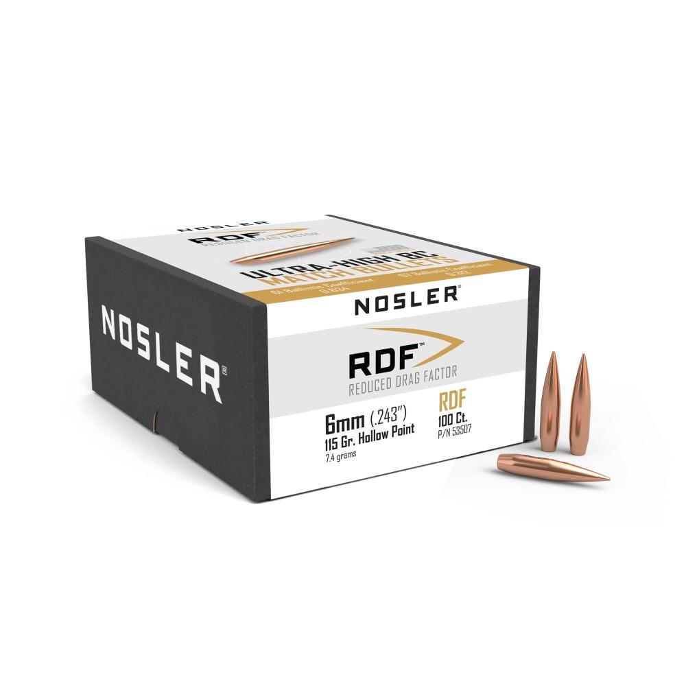 Nosler Rdf 6MM 115 Grain Hpbt Bullets 100 Ct