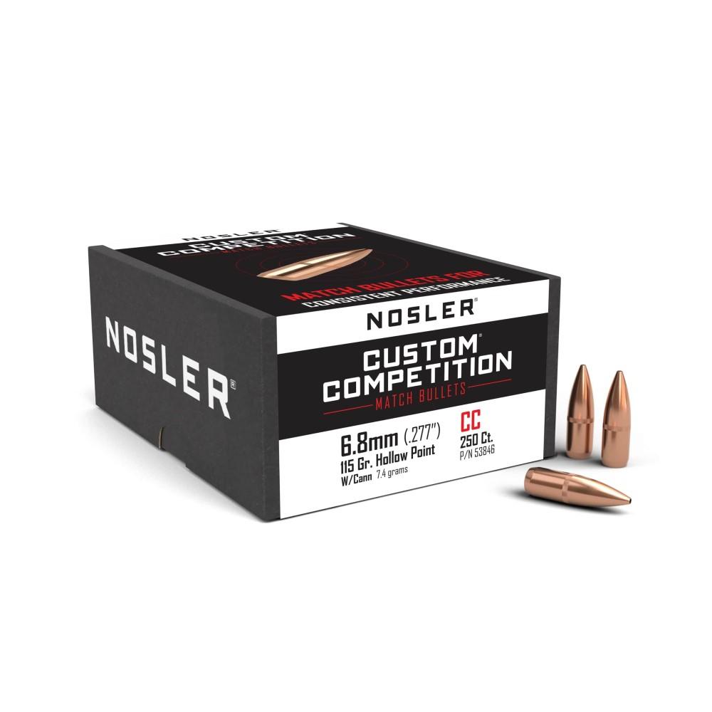 Nosler 6.8MM 115GR Custom Competition Hpbt 250CT