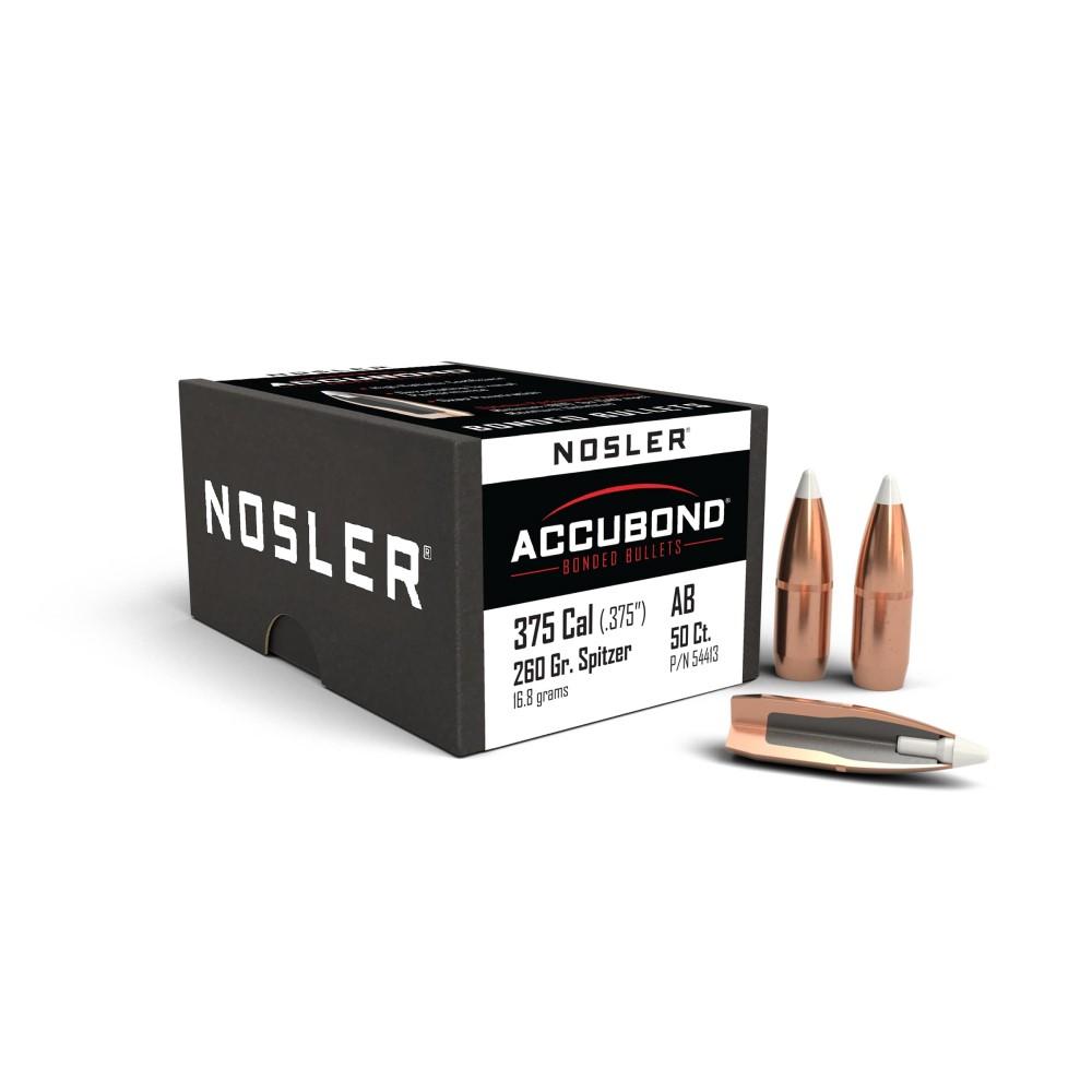 Nosler Bullets 375 Cal .375 260GR Accubond 50CT