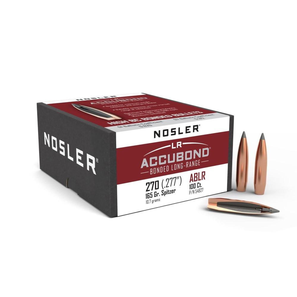 Nosler Accubond Long Range Bullets .270 Cal 165GR 100 Ct