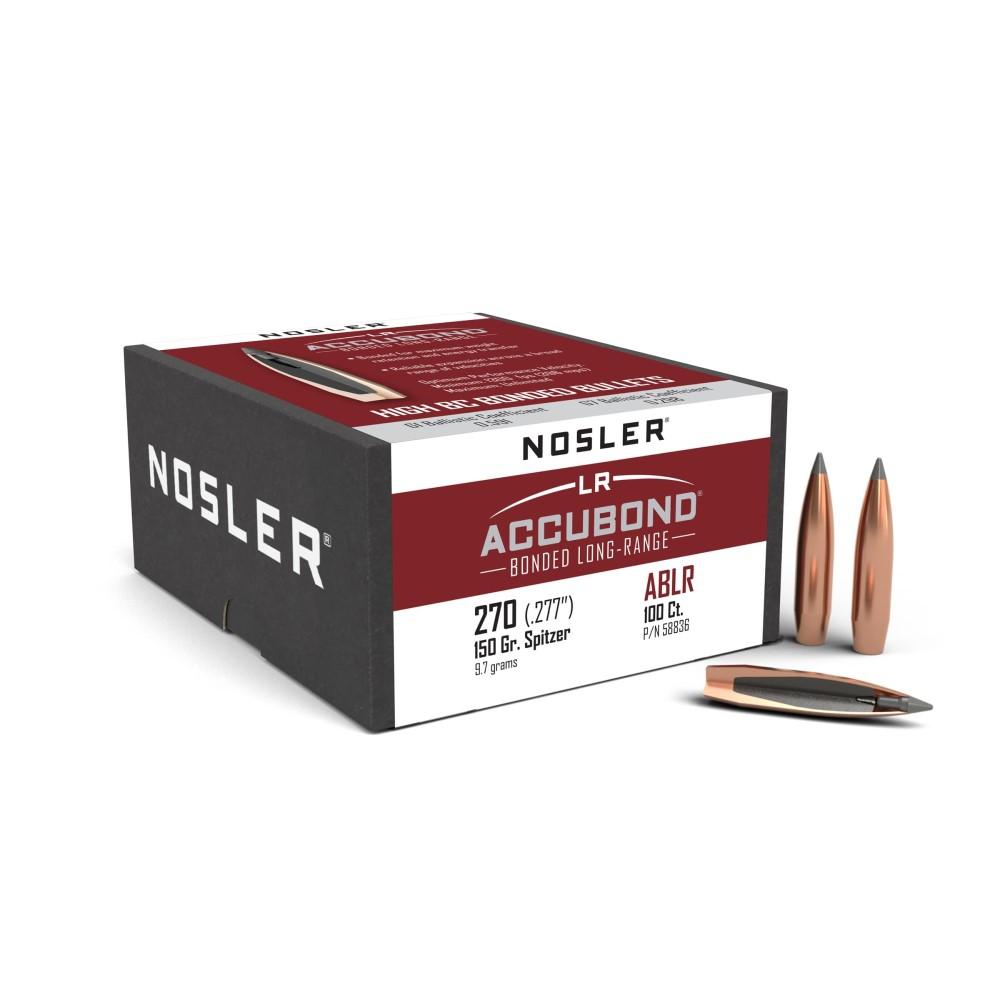 Nosler Accubond Long Range Bullets .270 Cal 150 Gr 100 Ct