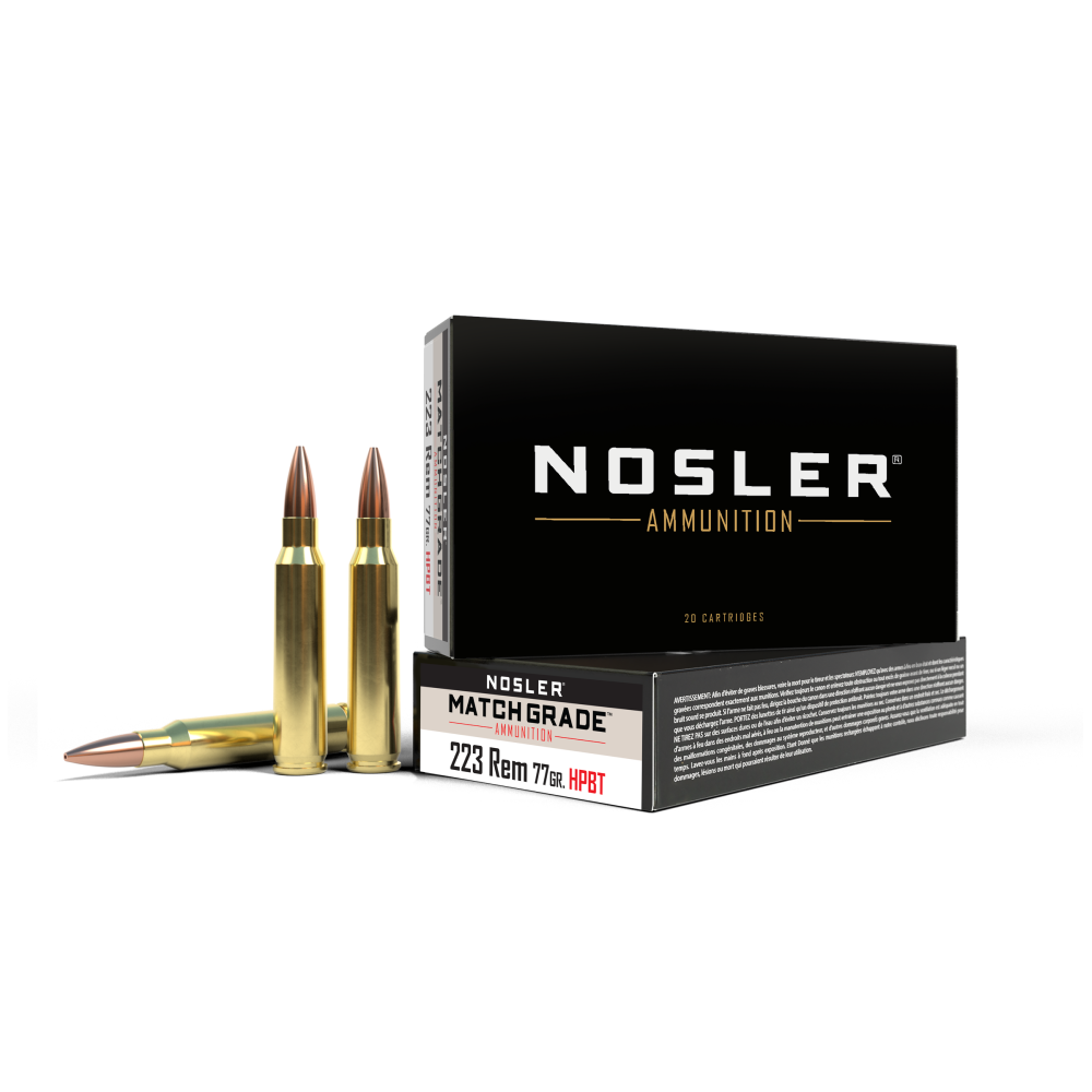 Nosler Match Grade 223 Rem 77 Gr 20 Rd