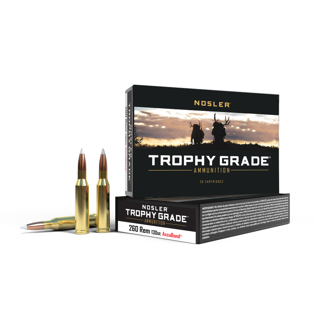 Nosler Trophy Grade 260 Remington 130GR Accubond 20 Rd.