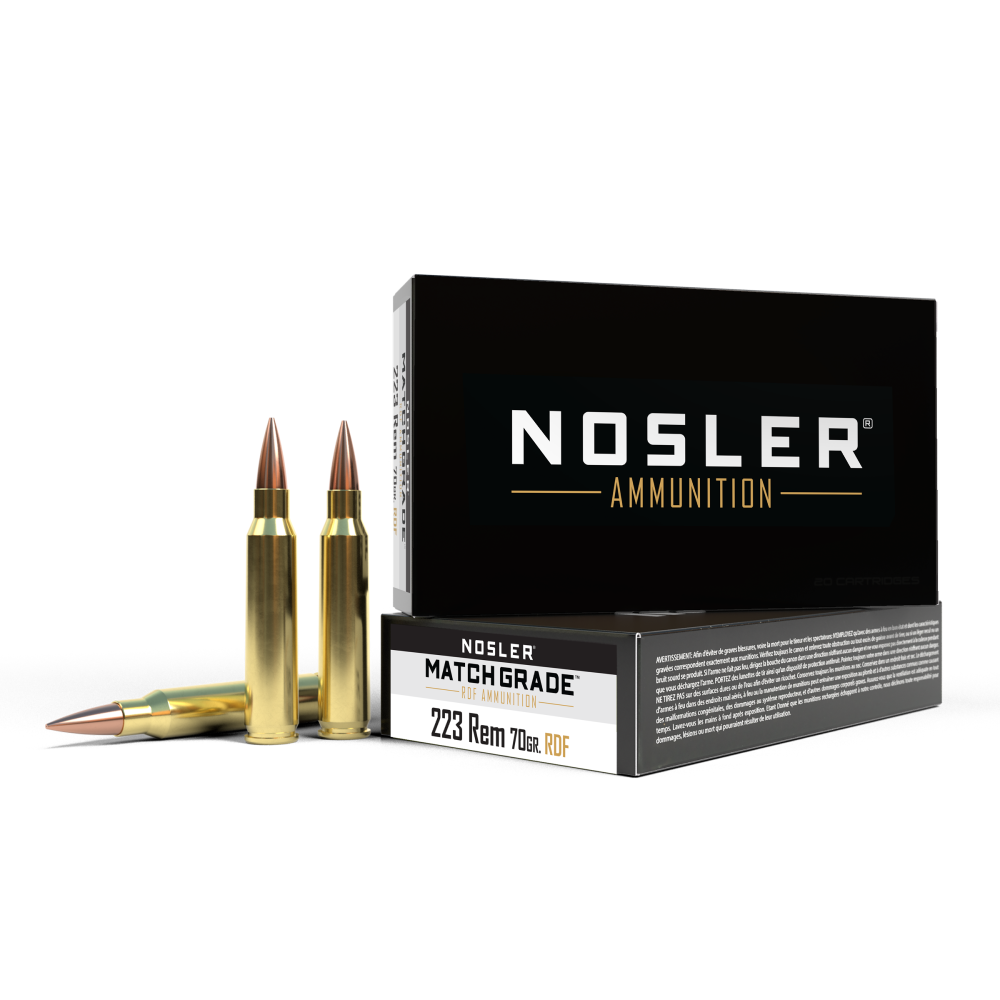 Nosler Match Grade 223 Rem 70GR Rdf Hpbt 20 Rd.