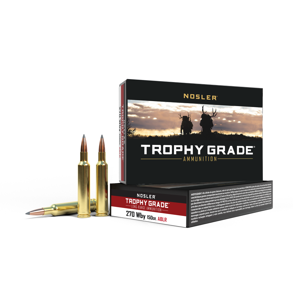 Nosler Trophy Grade Long Range 270 Wby Mag 150 Gr Ablr 20 Rd.