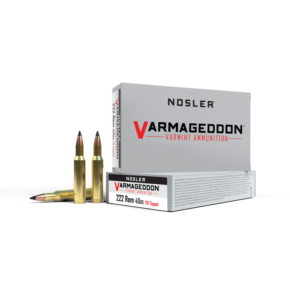 Nosler Varmageddon 222 Rem 40GR Fbt 20RD