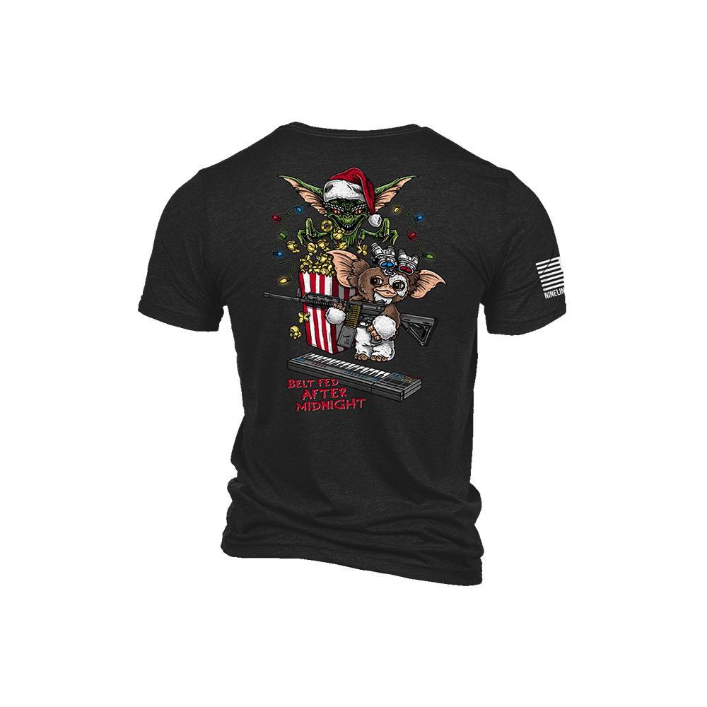 Nine Line Belt Fed Black Triblend T-shirt - Large