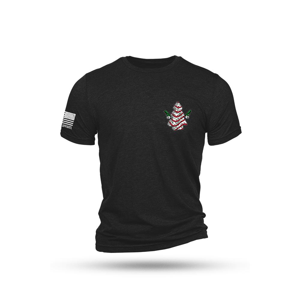 Nine Line Cake Tree Black Triblend T-shirt 2XL