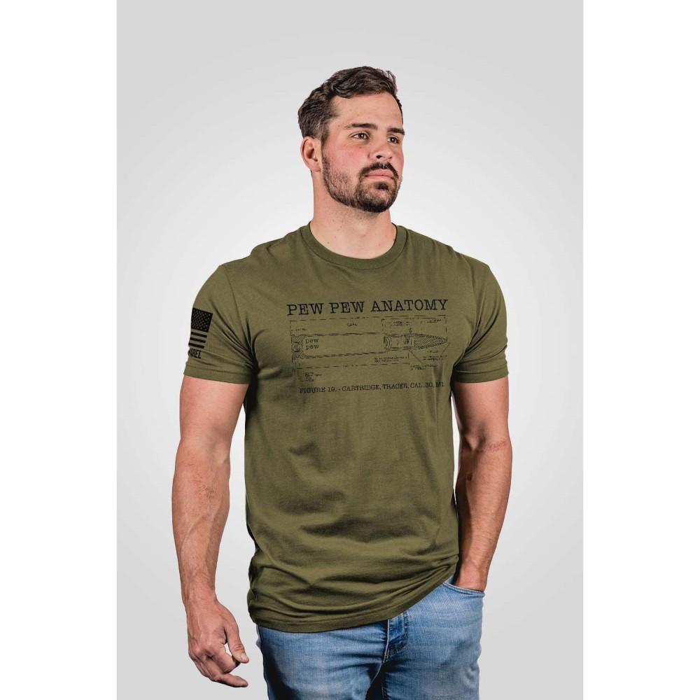 Nine Line Pew Pew Anatomy Military Green T-shirt 2XL
