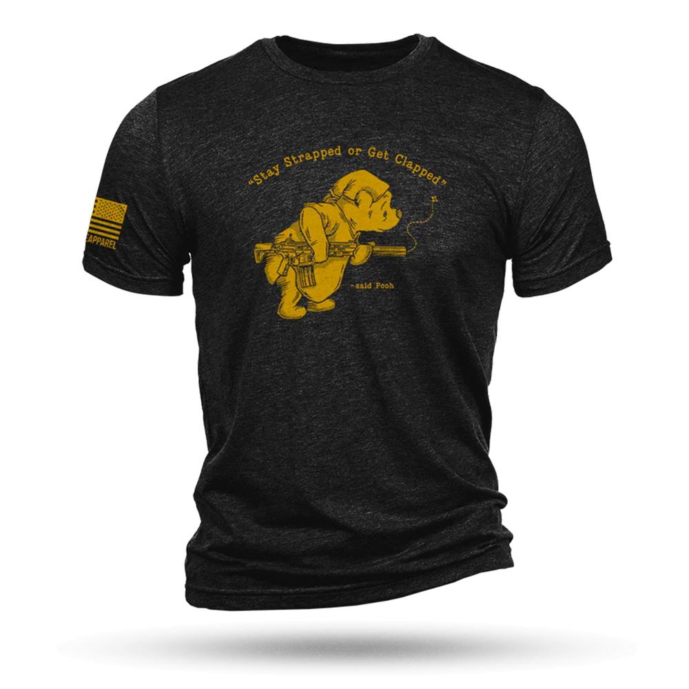 Nine Line Pooh Bear Black Triblend T-shirt Medium