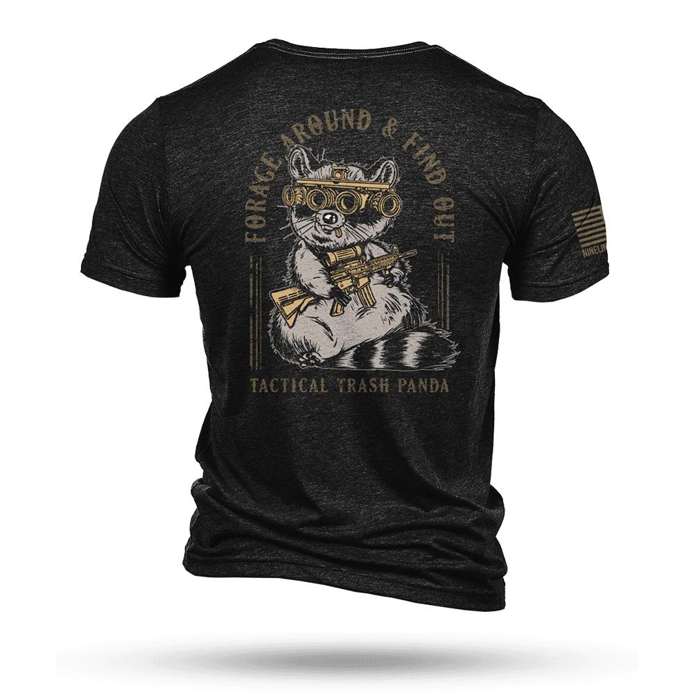 Nine Line Tactical Trash Panda Black Triblend T-shirt, Size S
