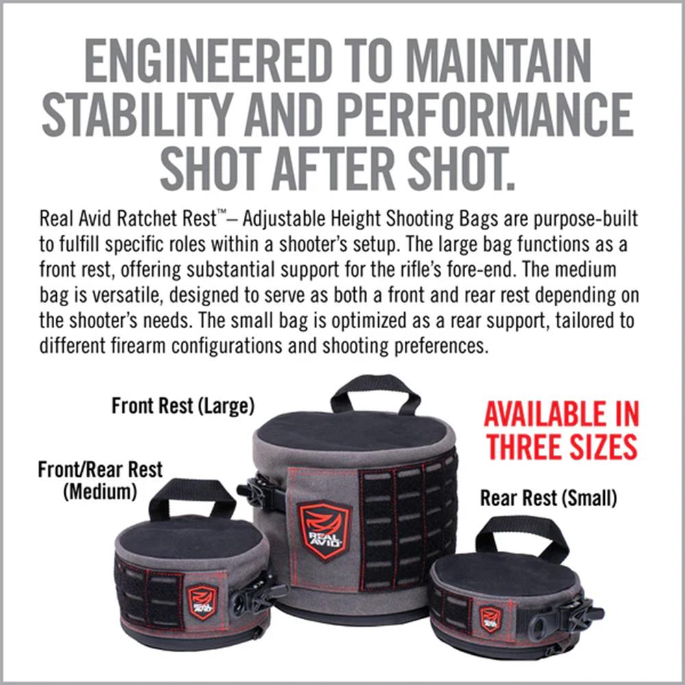 Real Avid Ratchet Rest Adjustable Height Shooting Bag Medium - Image 4