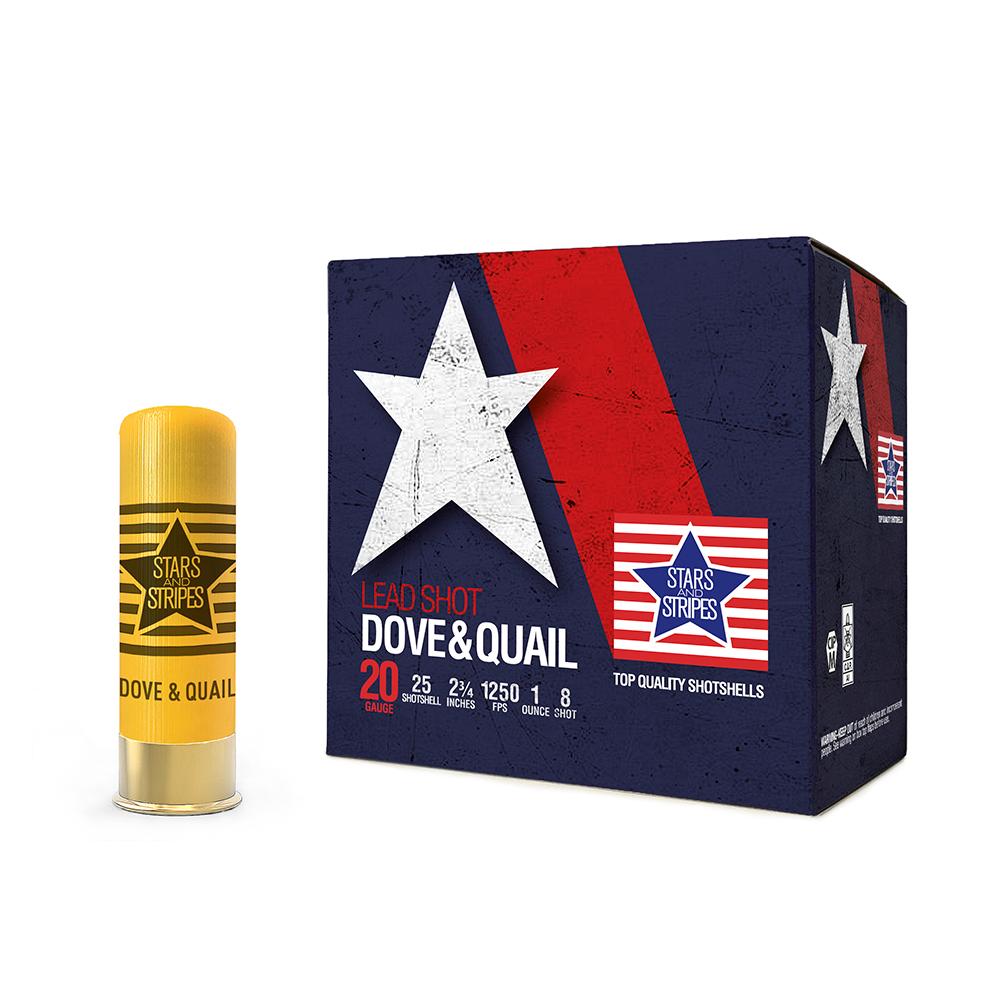Dove & Quail 20GA 2 3/4 1 Oz. 8 Shot 1250FPS 25RD