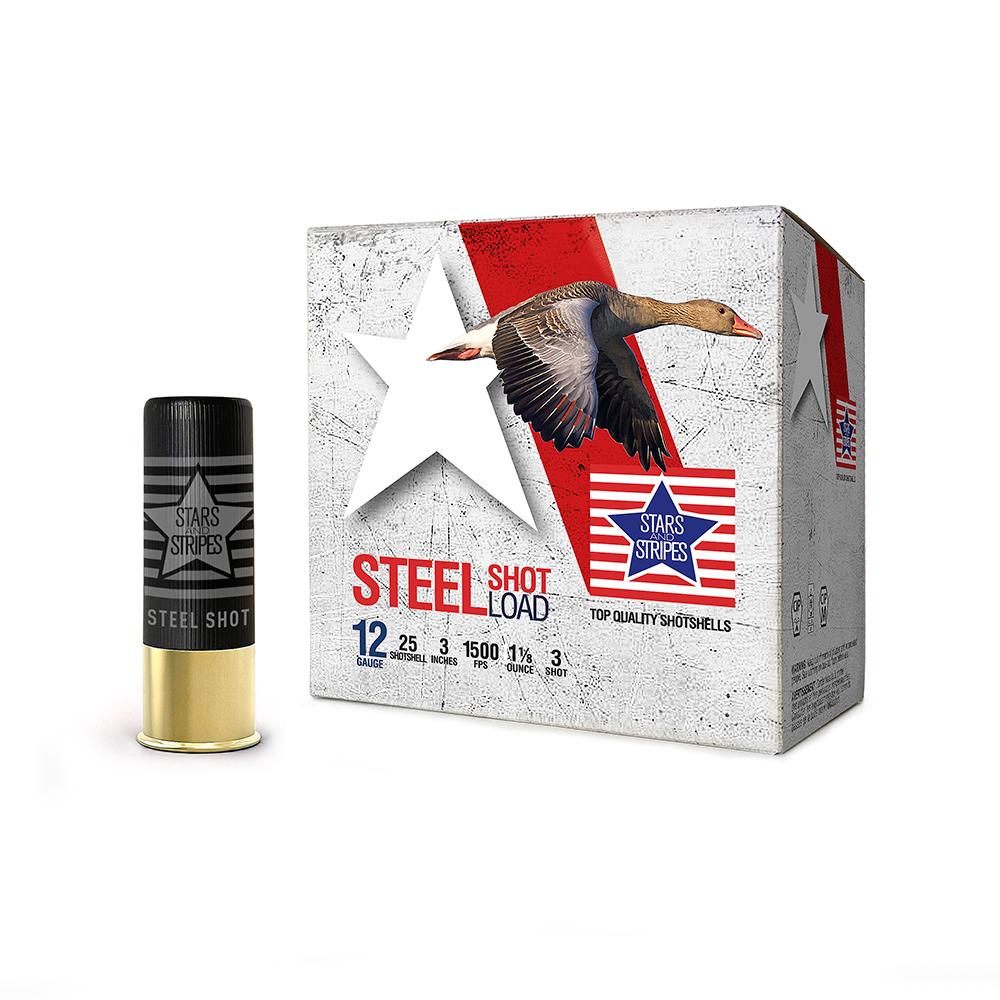 12GA 3 Steel 1 1/8 Oz. 3 Shot 25RD