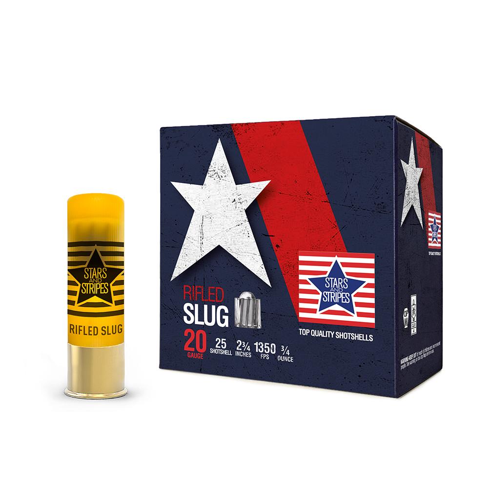 Ppu Stars & Stripes 20GA 2 3/4 Slug 3/4 Oz 25RD