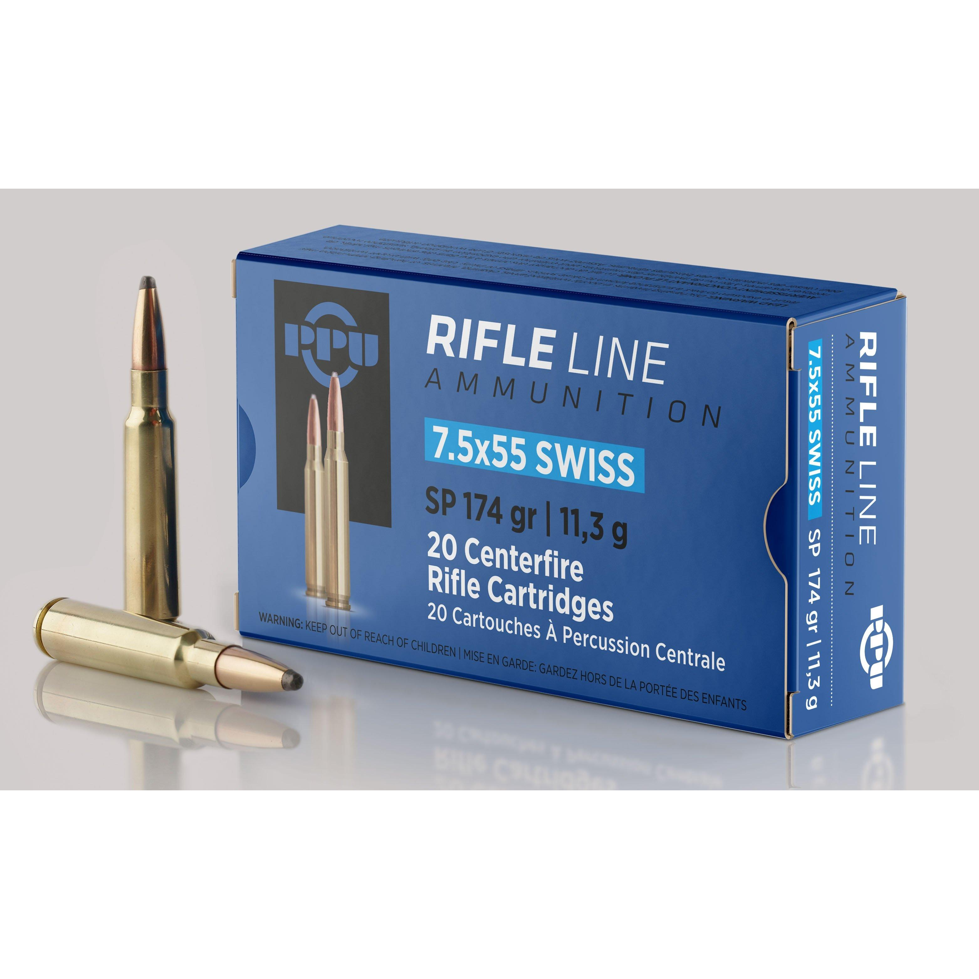 Ppu 7.5X55 Swiss 174 Gr Jsp Soft Point 20 Rounds