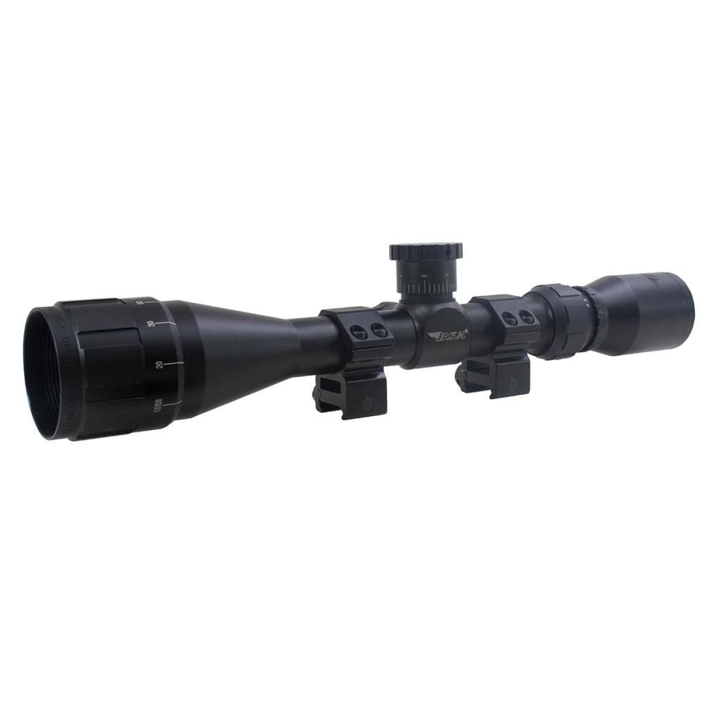 Bsa Sweet .22 Ao 3-9X40MM Adjustable Objective Rifle Scope With Rings