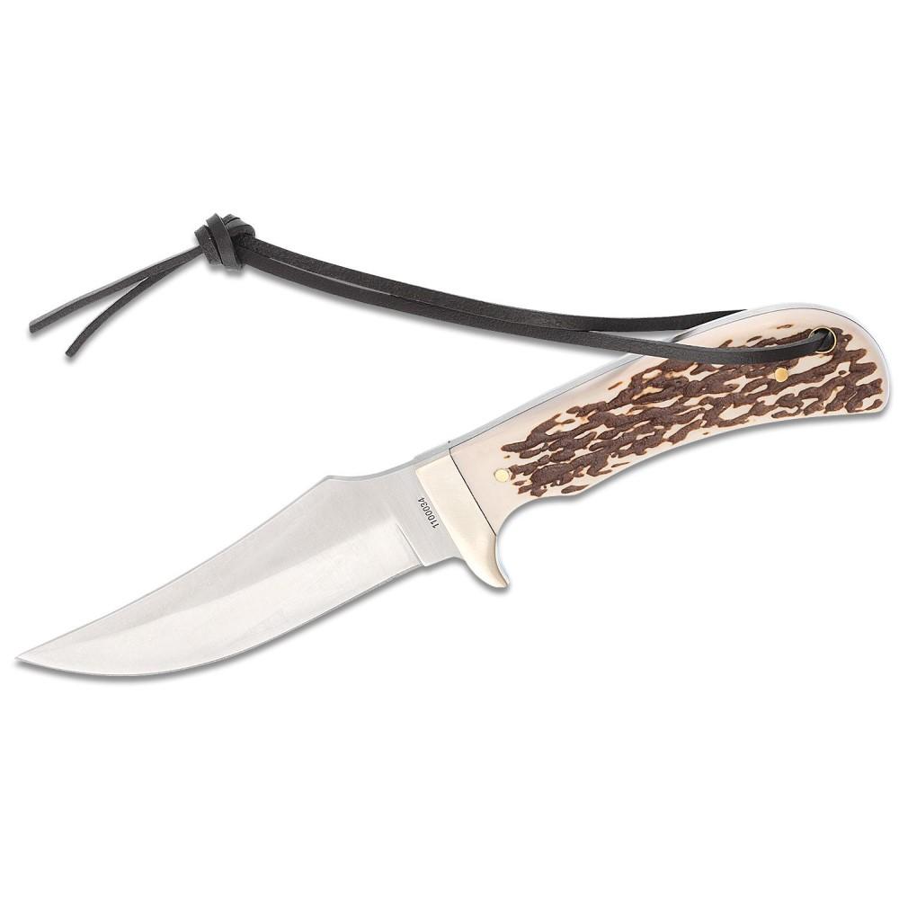 Uncle Henry Staglon 4 Fixed Blade Knife With Leather Sheath