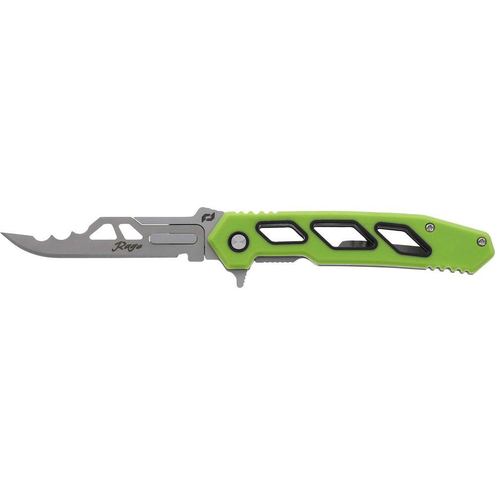 Schrade Isolate Enrage 7 Folding Knife 2.6 Green Carbon Fiber