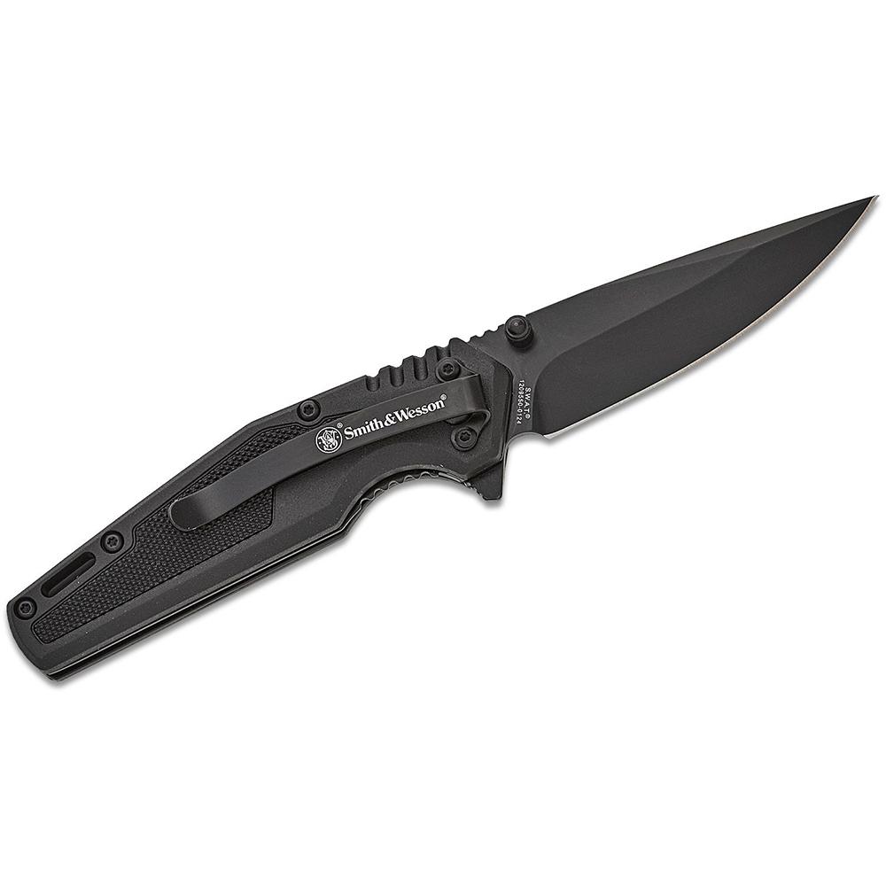 S&w Kt Swat Spring Assisted Drop Point Knife - 3 Blade