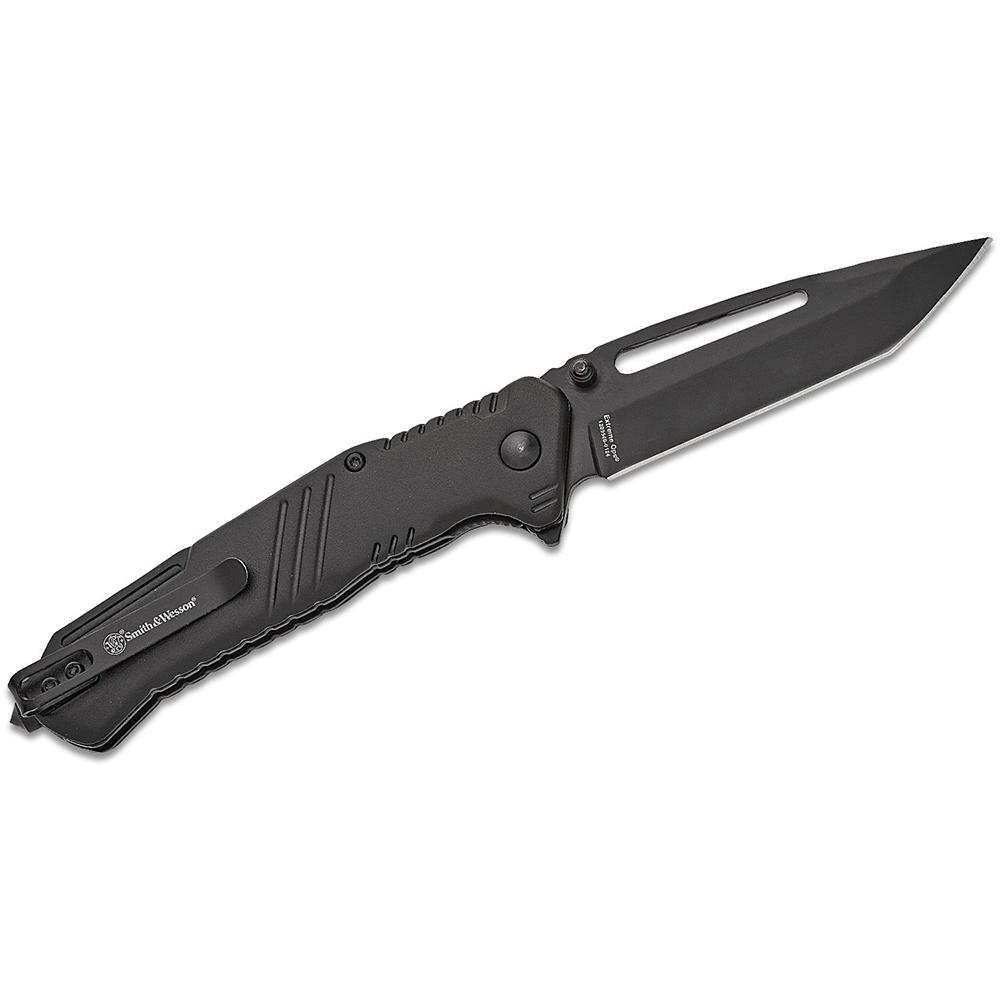 S&w Kt Extreme Ops Tanto Folding Knife With Glass Breaker