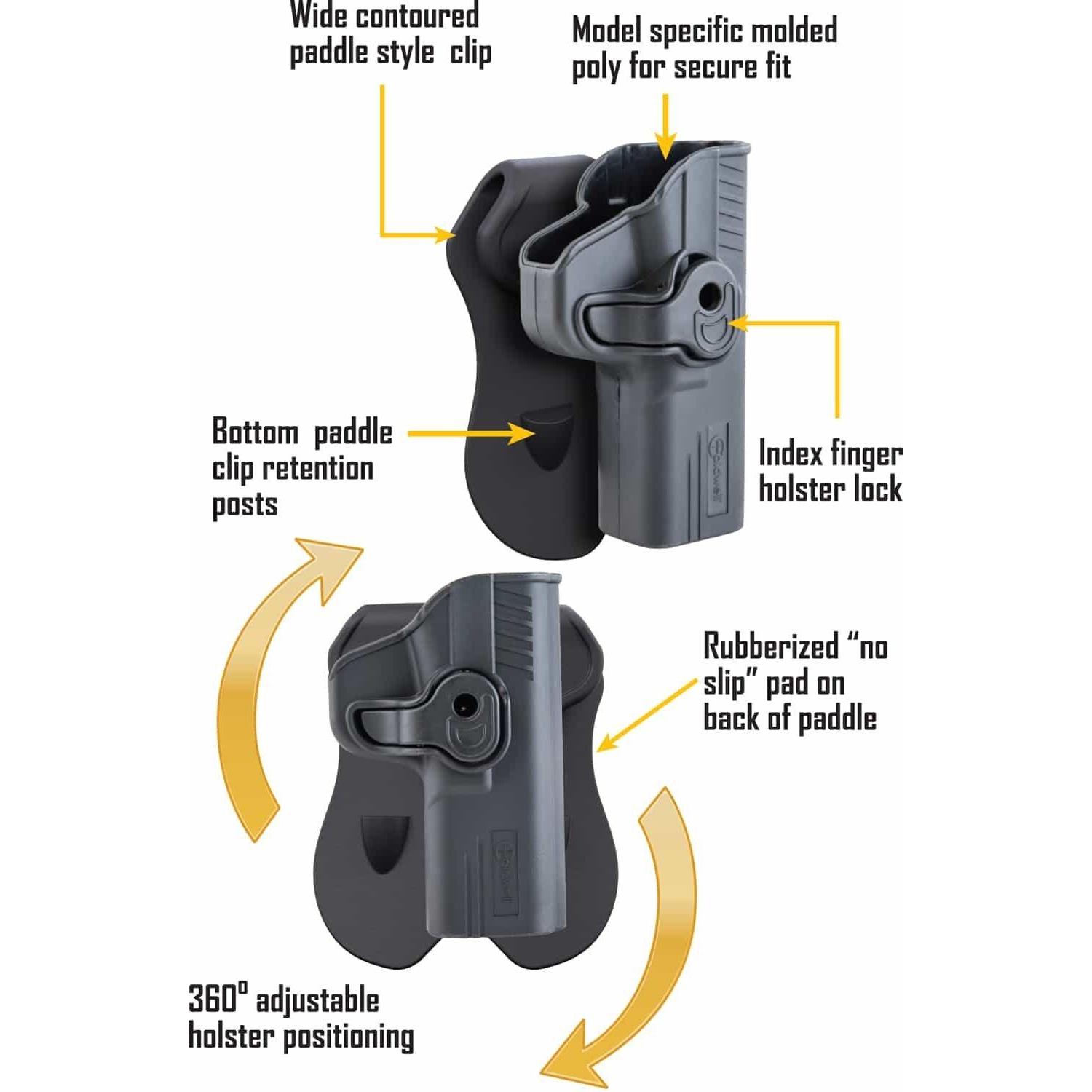 Caldwell Tac Ops Holster for Glock 34 - Right Hand, Black