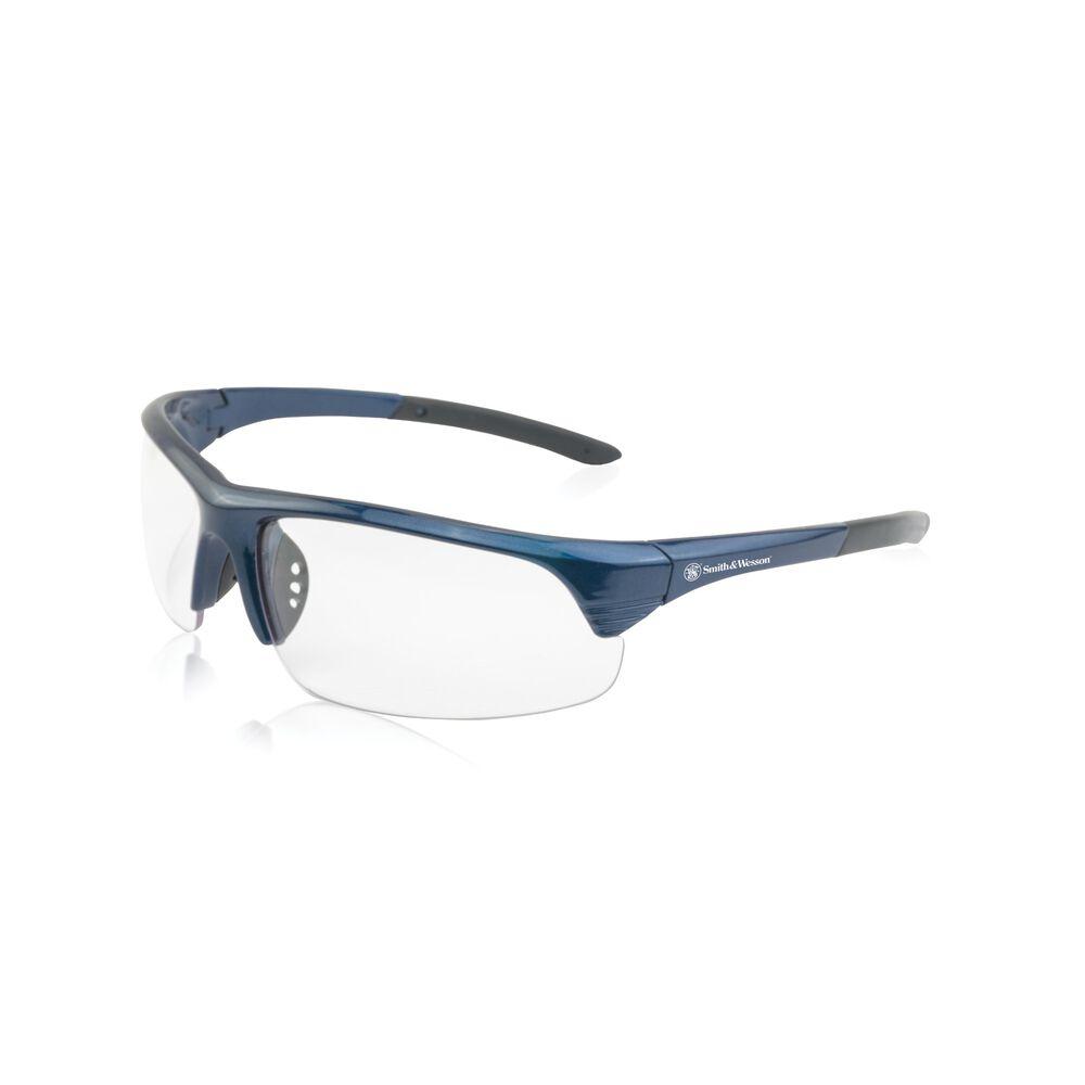 Corporal Half Frame Shooting Glasses Blue Clear Lens