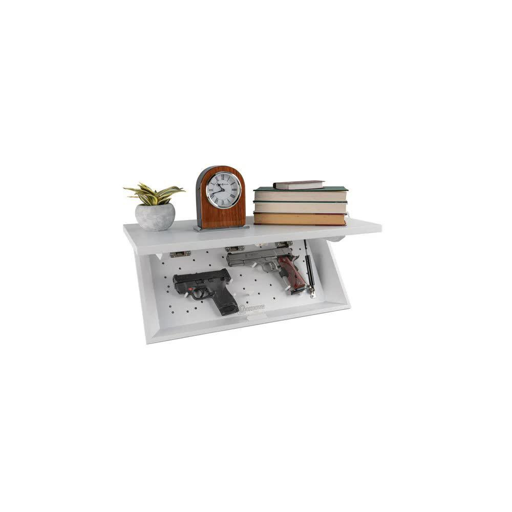 Lockdown in Plain Sight Shelf White - Holds 2 Handguns