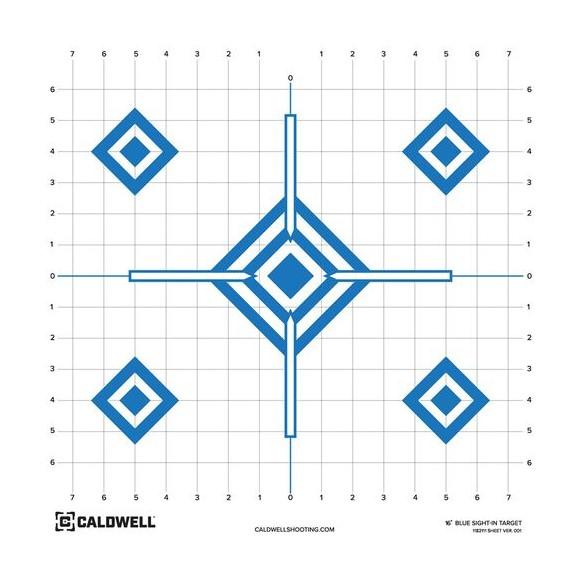 Caldwell Diamond Self-adhesive Paper Target 16 Blue/white 10 Pack