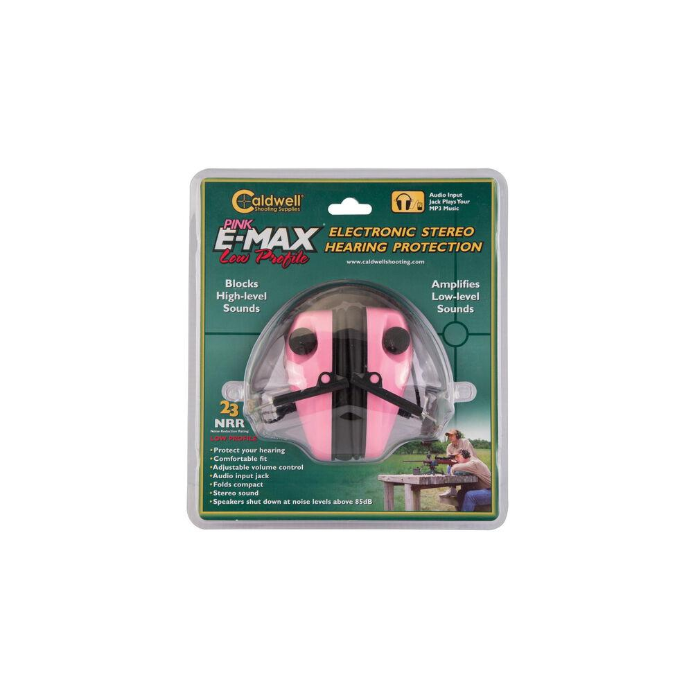 Caldwell E-max Low Profile Electronic Hearing Protection - Pink